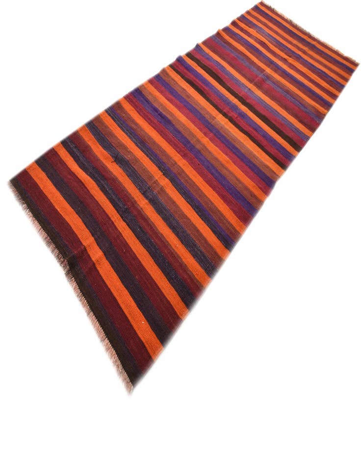 Detail image of  4' 9 x 12' 3  Hand Woven Kilim Fars Wool Runner Rug