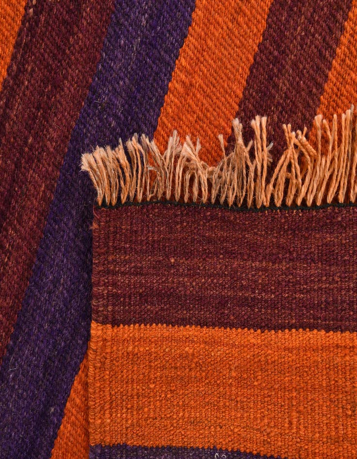 Detail image of  4' 9 x 12' 3  Hand Woven Kilim Fars Wool Runner Rug