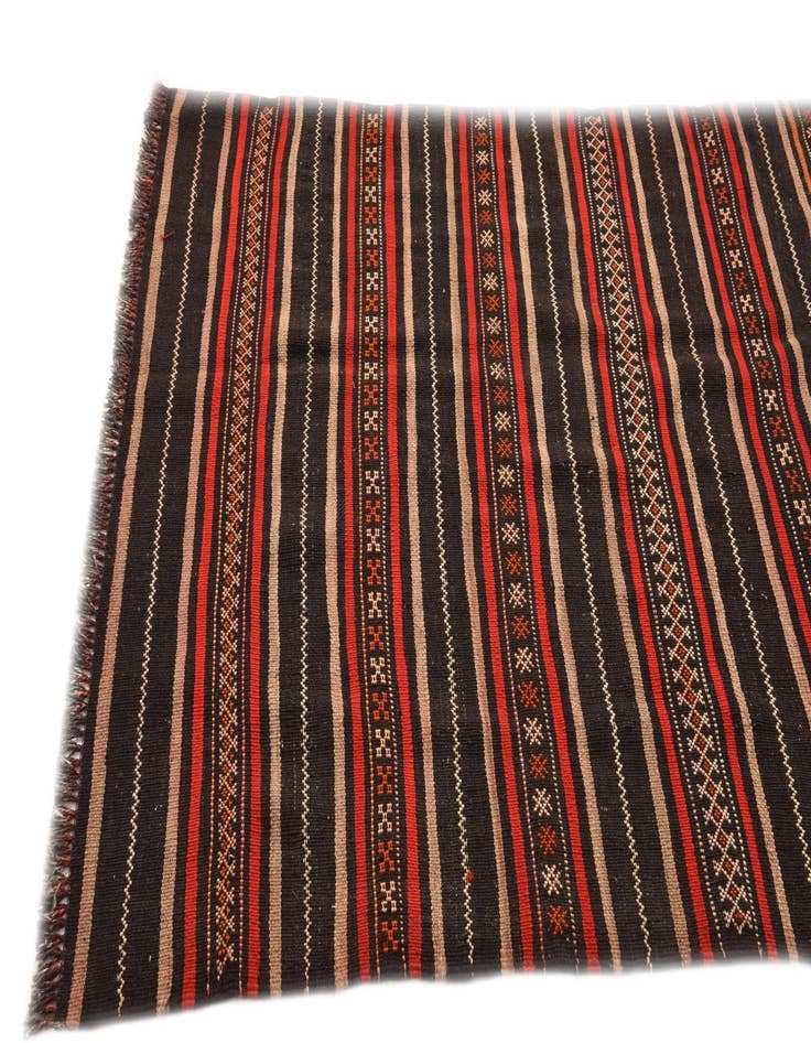 Detail image of  4' 5 x 9' 10  Hand Woven Kilim Fars Wool Runner Rug