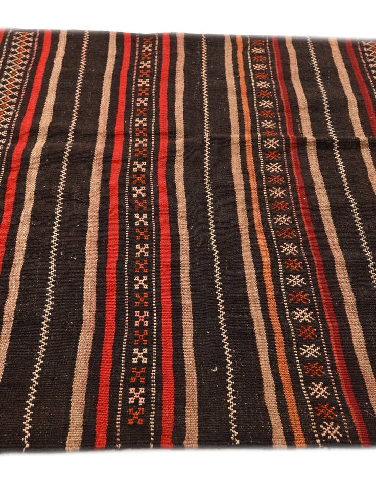 Detail image of  4' 5 x 9' 10  Hand Woven Kilim Fars Wool Runner Rug