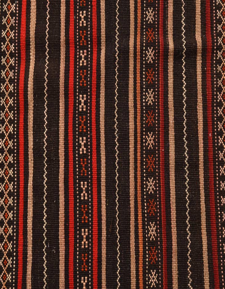 Detail image of  4' 5 x 9' 10  Hand Woven Kilim Fars Wool Runner Rug