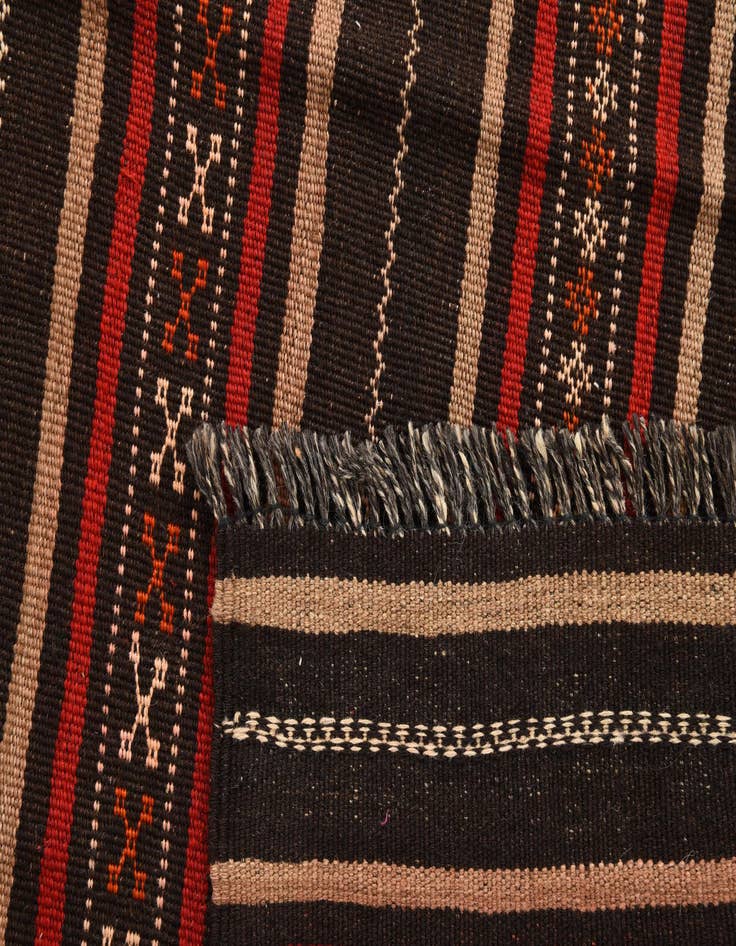 Detail image of  4' 5 x 9' 10  Hand Woven Kilim Fars Wool Runner Rug