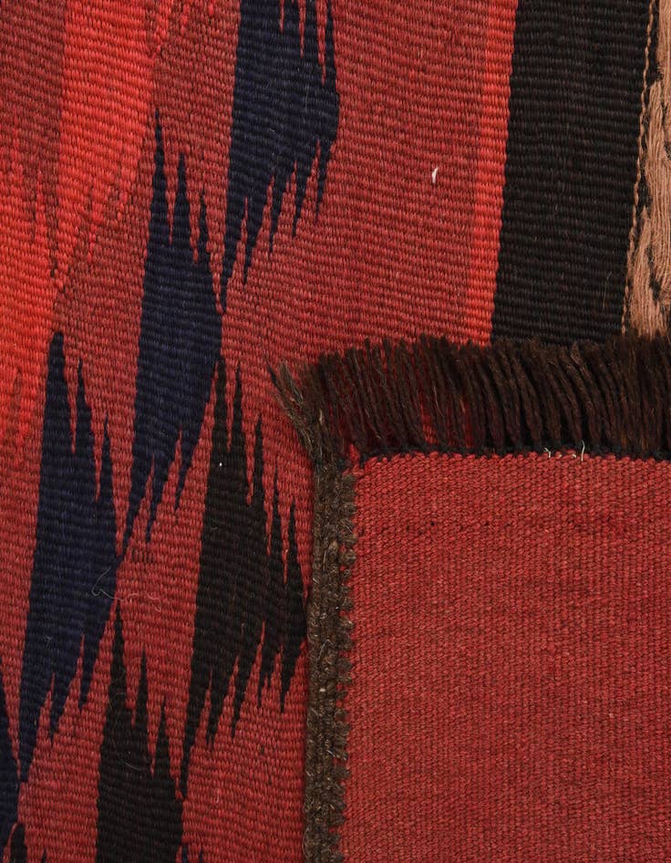 Detail image of  1' 9 x 12'  Hand Woven Kilim Fars Wool Runner Rug