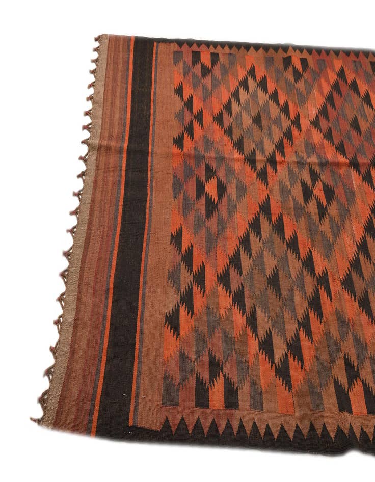 Detail image of  4' 5 x 14' 7  Hand Woven Kilim Fars Wool Runner Rug