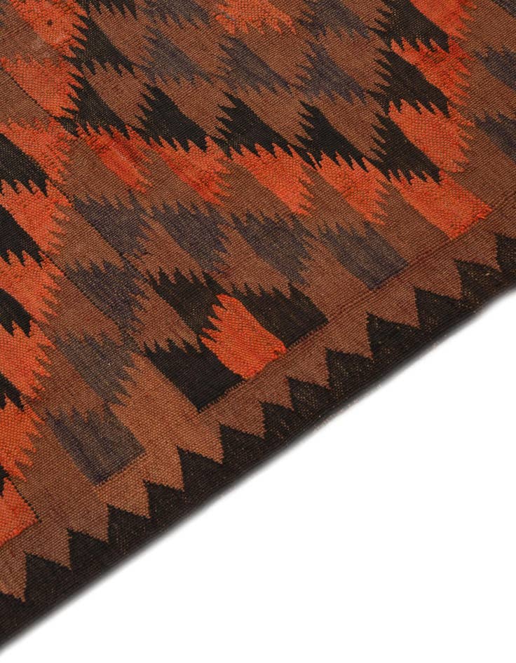 Detail image of  4' 5 x 14' 7  Hand Woven Kilim Fars Wool Runner Rug