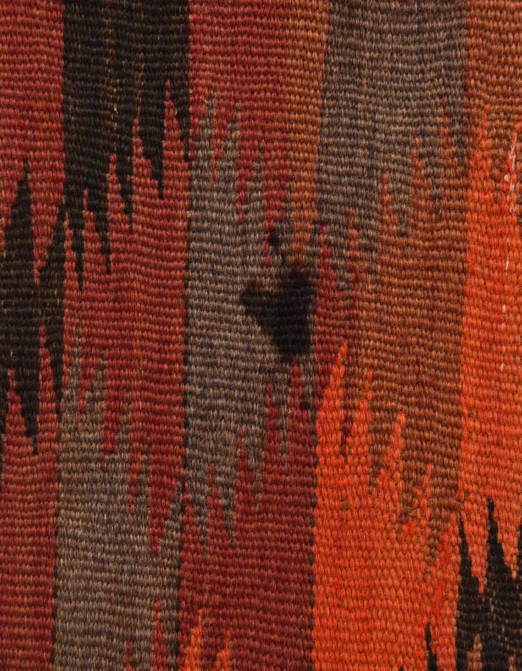 Detail image of  4' 8 x 14' 7  Hand Woven Kilim Fars Wool Runner Rug