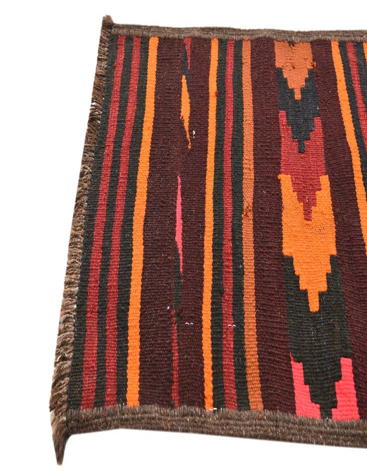 Detail image of 1' 9 x 10' 4 Hand Woven Kilim Fars Wool Runner Rug