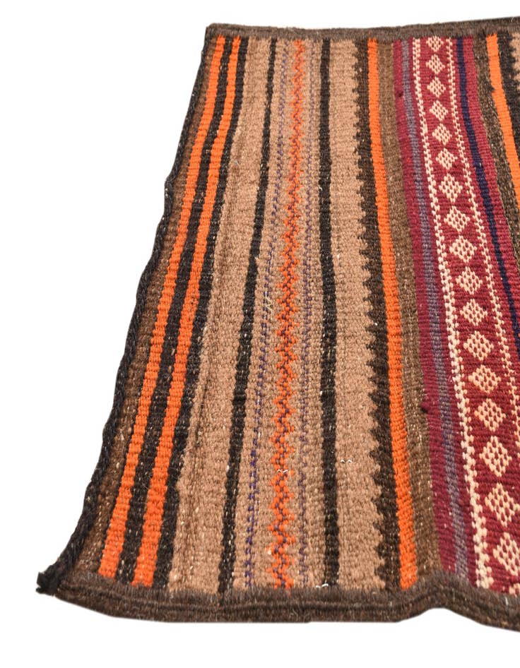 Detail image of  1' 10 x 10'  Hand Woven Kilim Fars Wool Runner Rug