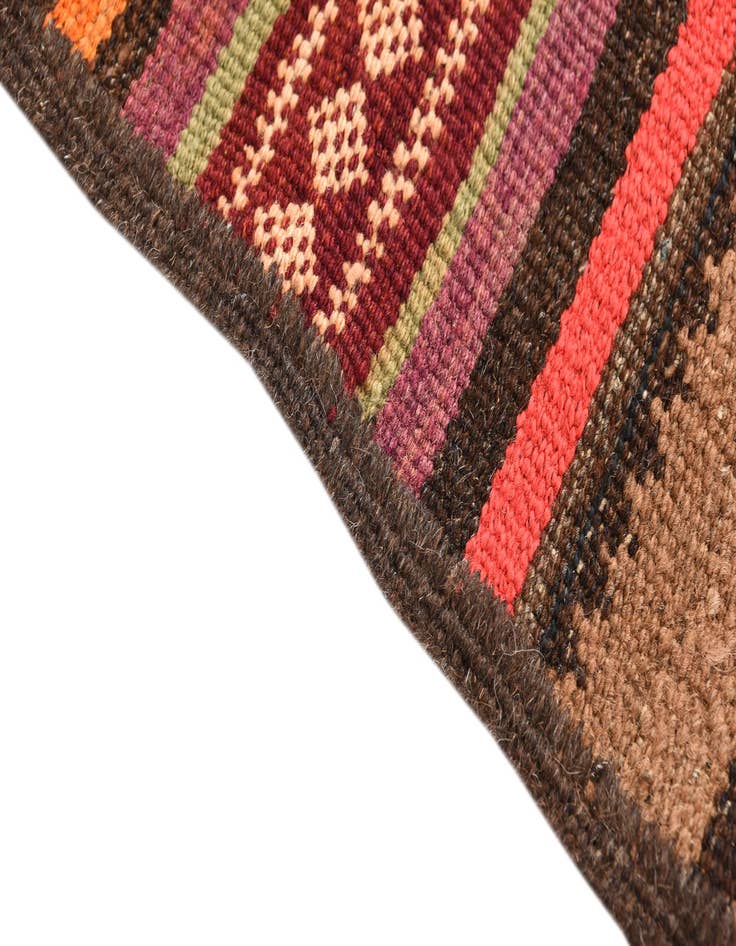 Detail image of  1' 10 x 10'  Hand Woven Kilim Fars Wool Runner Rug