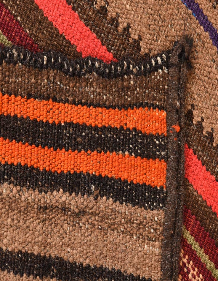 Detail image of  1' 10 x 10'  Hand Woven Kilim Fars Wool Runner Rug