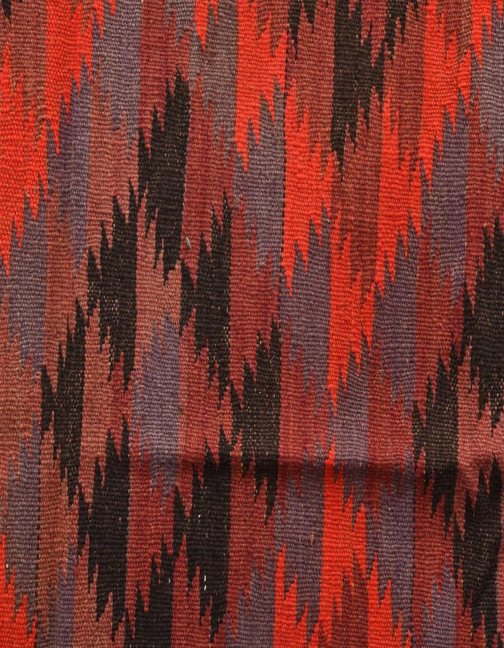 Detail image of  4' 4 x 13' 4  Hand Woven Kilim Fars Wool Runner Rug