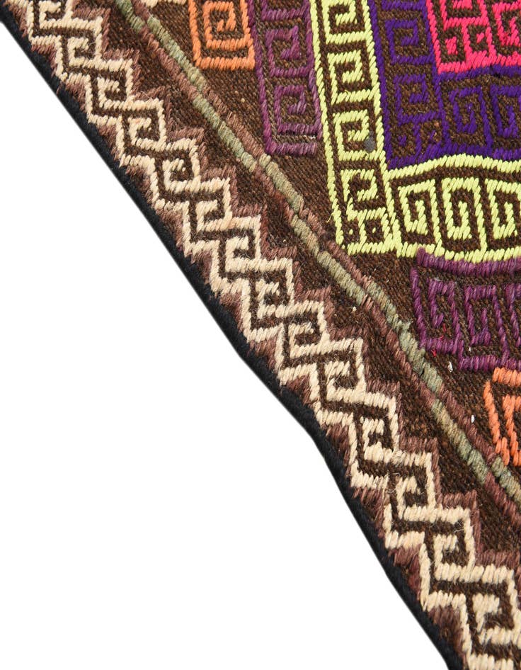 Detail image of  1' 11 x 7' 8  Hand Woven Kilim Fars Wool Runner Rug