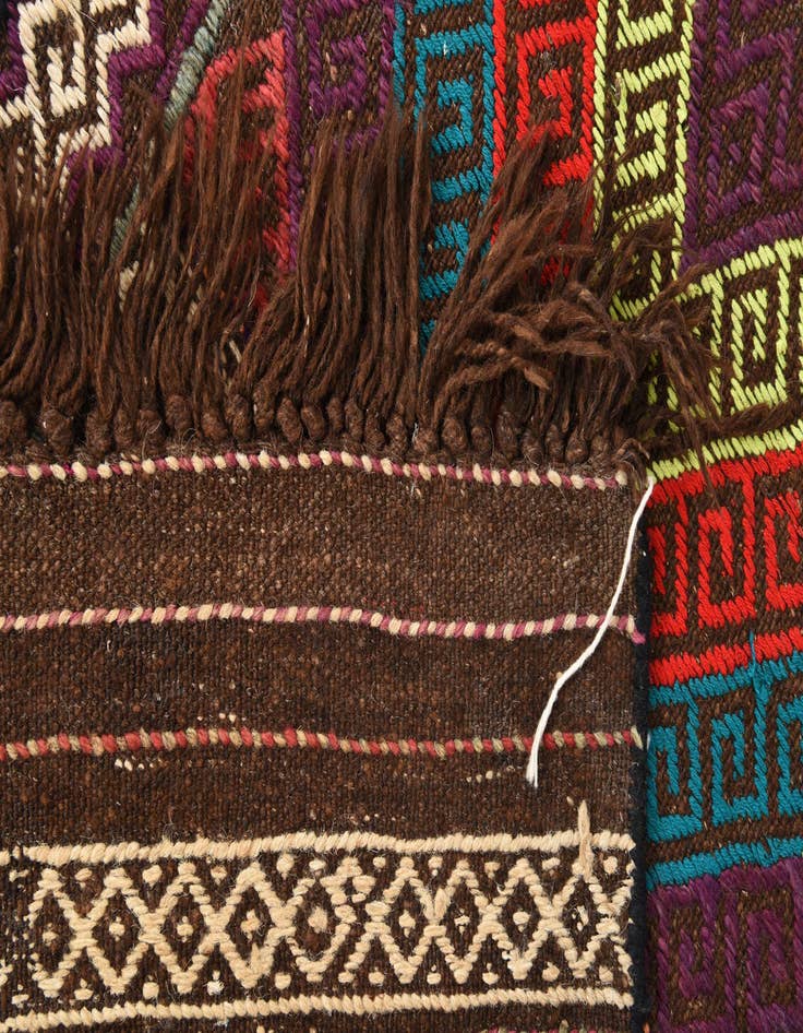 Detail image of  1' 11 x 7' 8  Hand Woven Kilim Fars Wool Runner Rug