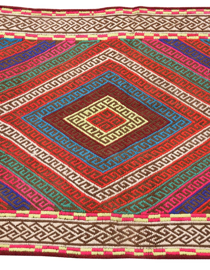 Detail image of  2' 2 x 9' 3  Hand Woven Kilim Fars Wool Runner Rug