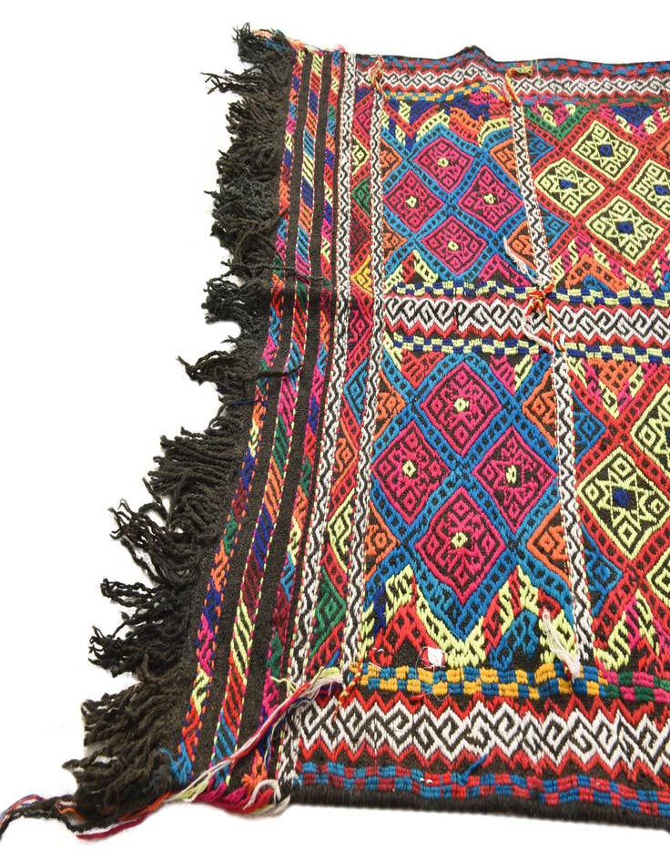 Detail image of  2' 7 x 9' 6  Hand Woven Kilim Fars Wool Runner Rug