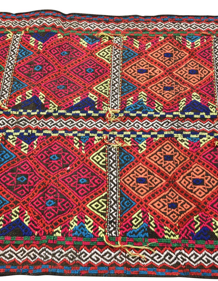 Detail image of  2' 7 x 9' 6  Hand Woven Kilim Fars Wool Runner Rug