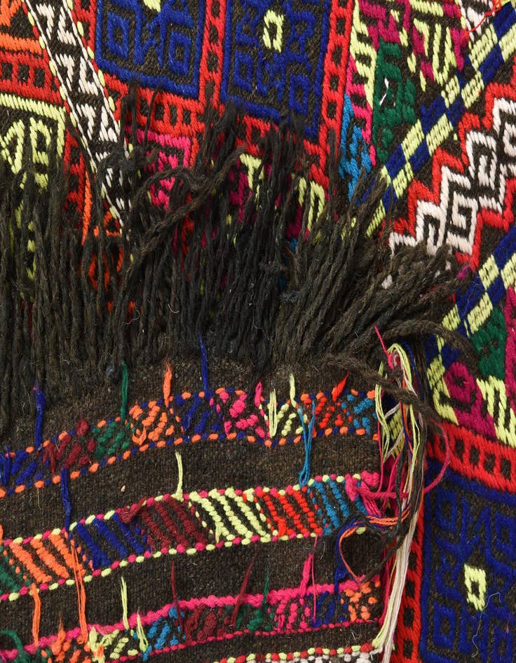 Detail image of  2' 7 x 9' 6  Hand Woven Kilim Fars Wool Runner Rug