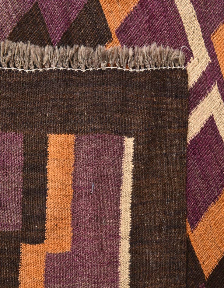 Detail image of  4' 11 x 12' 1  Hand Woven Kilim Fars Wool Runner Rug