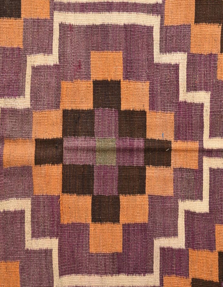 Detail image of  4' 11 x 12' 1  Hand Woven Kilim Fars Wool Runner Rug