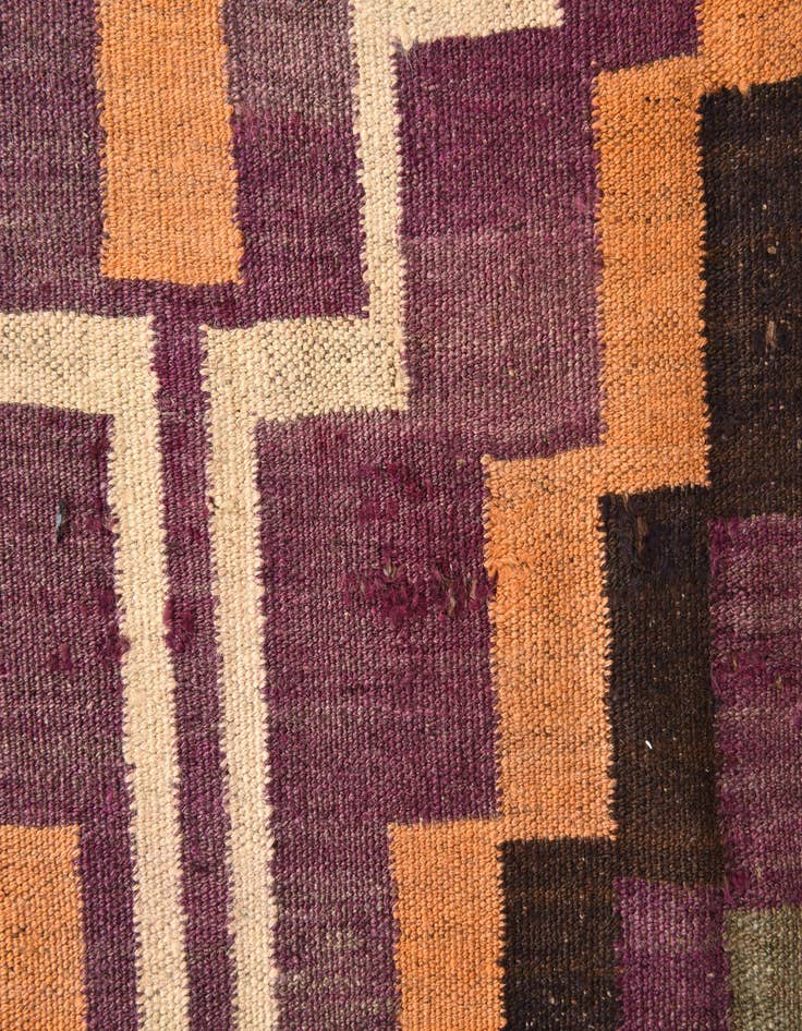 Detail image of  4' 11 x 12' 1  Hand Woven Kilim Fars Wool Runner Rug