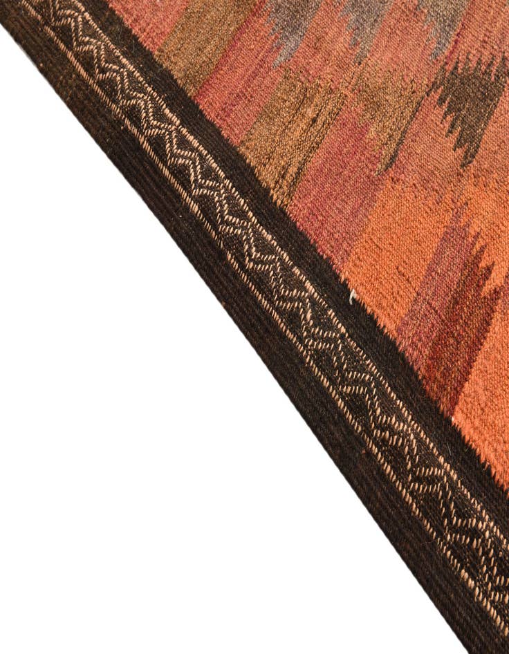 Detail image of  3' 10 x 10' 5  Hand Woven Kilim Fars Wool Runner Rug