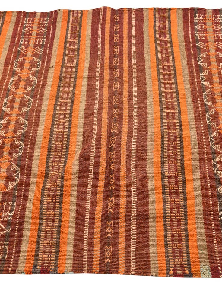 Detail image of  3' 9 x 9' 3  Hand Woven Kilim Fars Wool Runner Rug