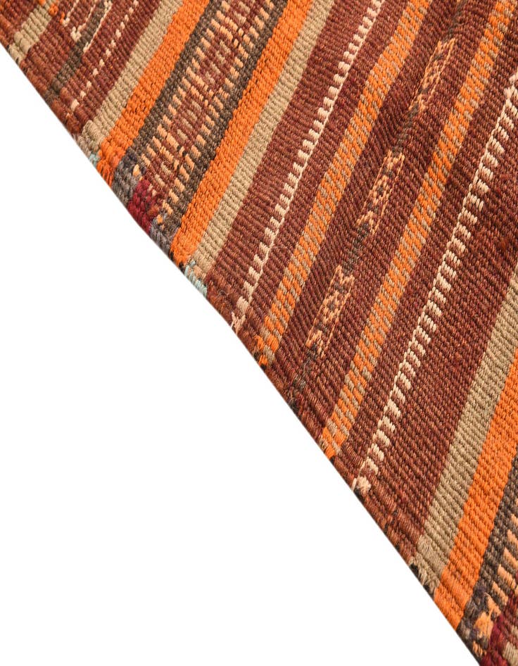 Detail image of  3' 9 x 9' 3  Hand Woven Kilim Fars Wool Runner Rug
