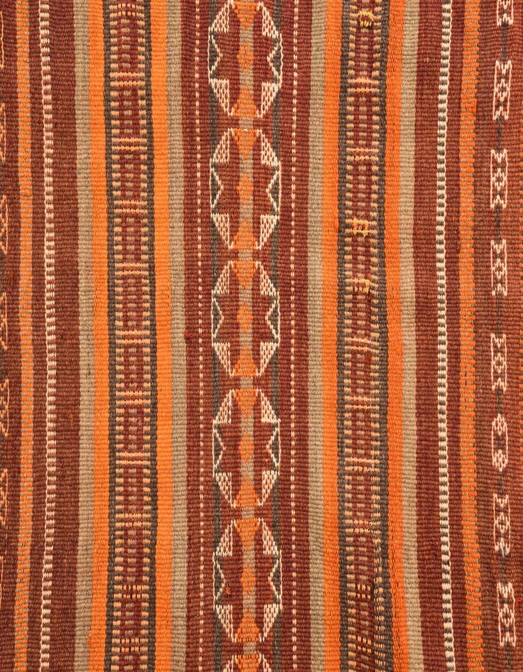 Detail image of  3' 9 x 9' 3  Hand Woven Kilim Fars Wool Runner Rug