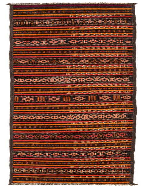Primary image  2' 2 x 10' 3  Hand Woven Kilim Fars Wool Runner Rug