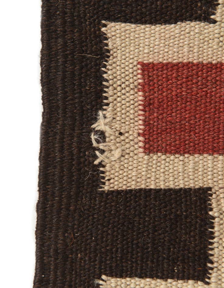 Detail image of  5' 2 x 12' 2  Hand Woven Kilim Fars Wool Runner Rug
