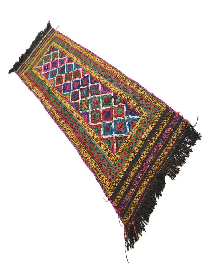 Detail image of  2' 4 x 8'  Hand Woven Kilim Fars Wool Runner Rug