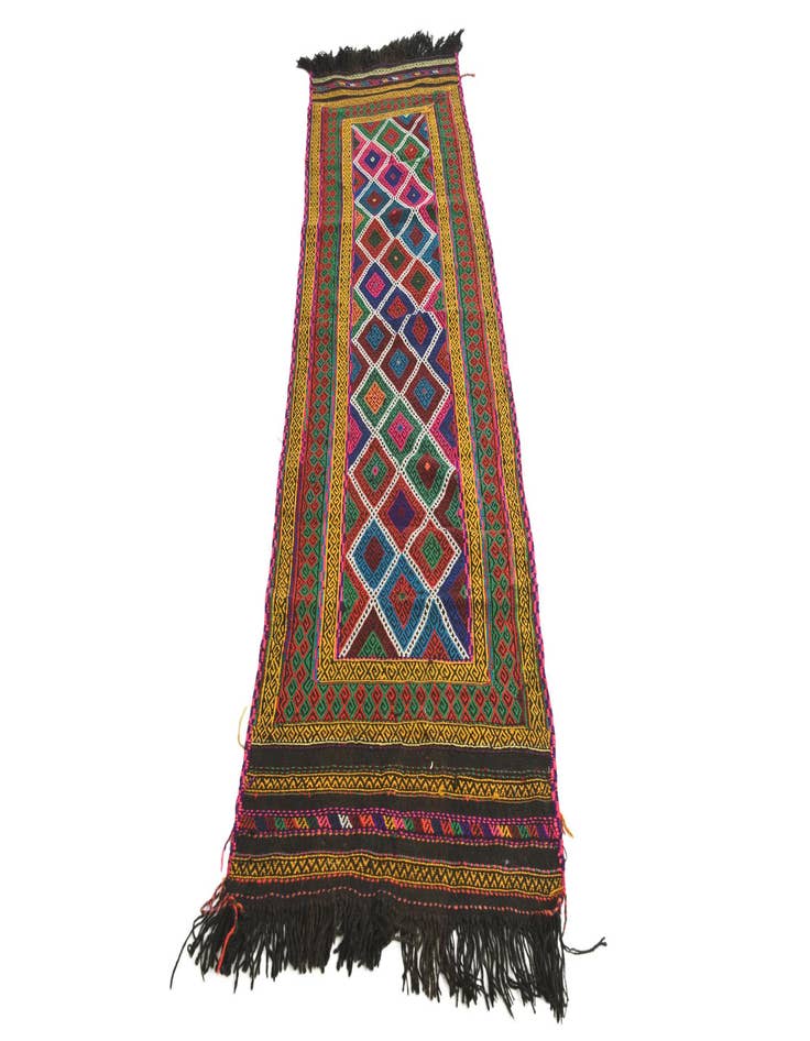 Detail image of  2' 4 x 8'  Hand Woven Kilim Fars Wool Runner Rug