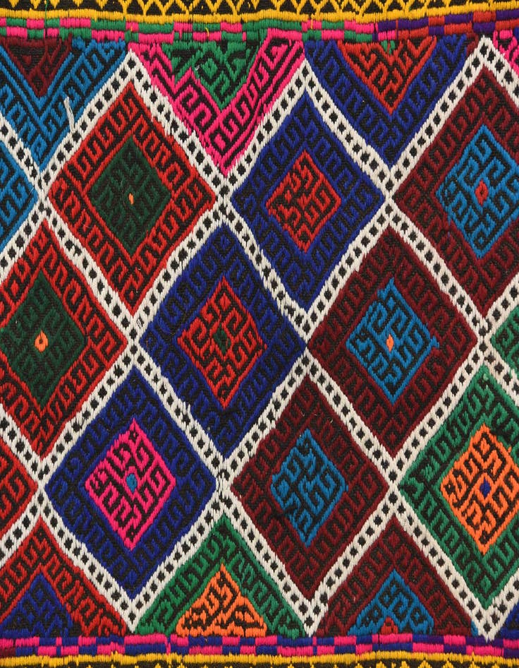 Detail image of  2' 4 x 8'  Hand Woven Kilim Fars Wool Runner Rug