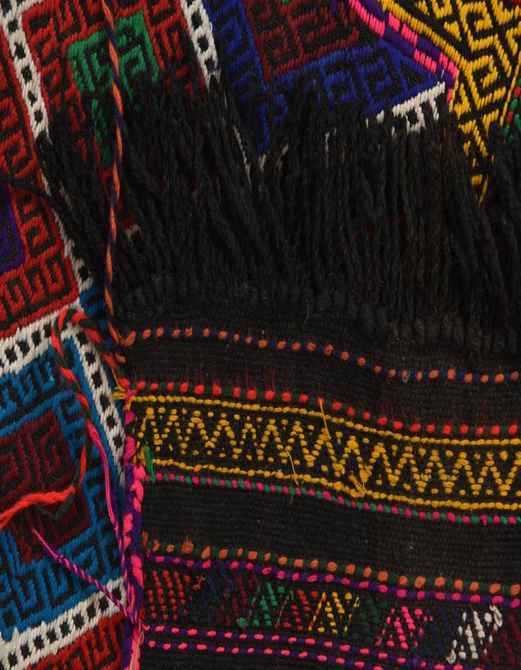 Detail image of  2' 4 x 8'  Hand Woven Kilim Fars Wool Runner Rug