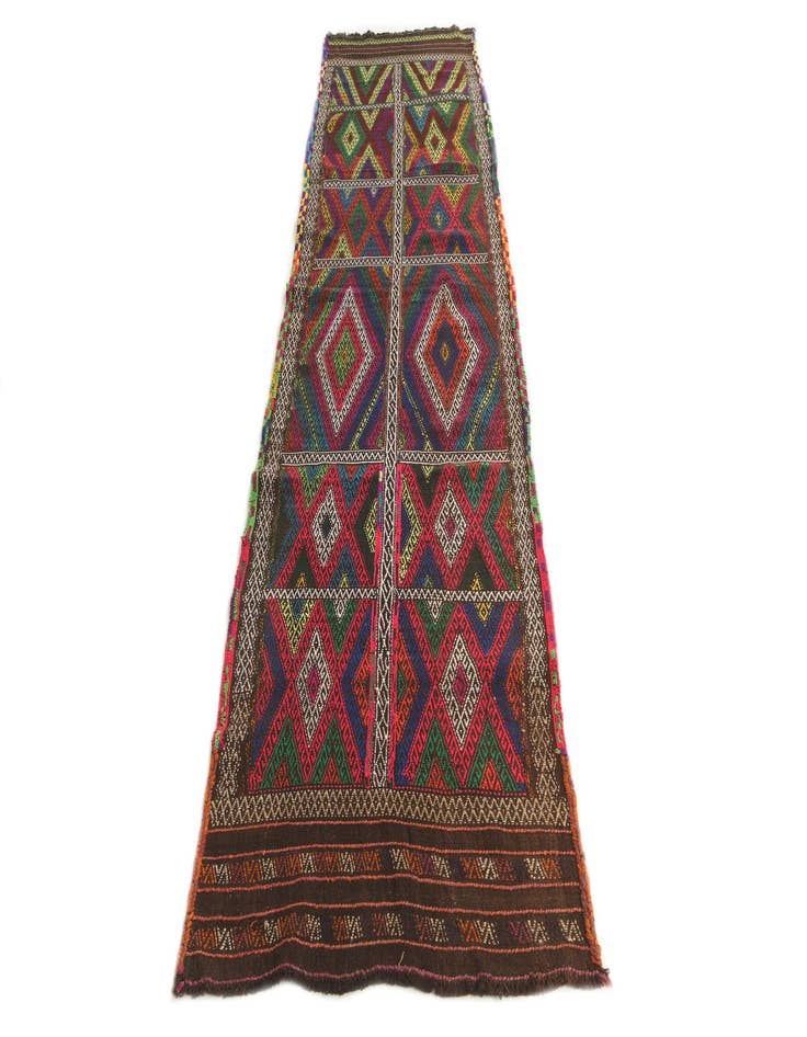 Detail image of  2' 9 x 9' 6  Hand Woven Kilim Fars Wool Runner Rug