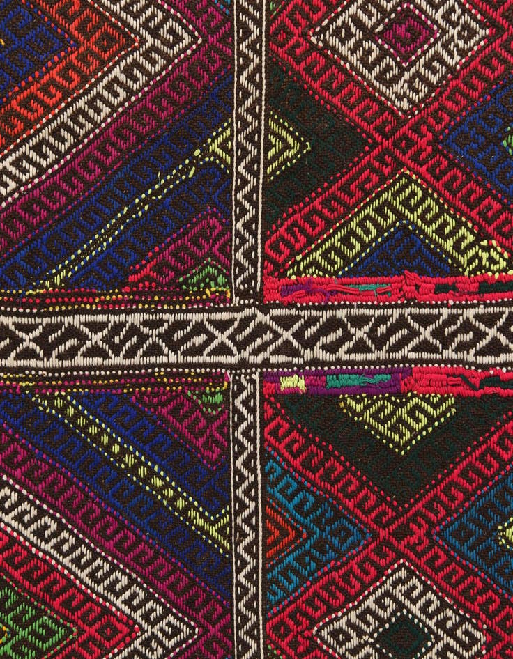 Detail image of  2' 9 x 9' 6  Hand Woven Kilim Fars Wool Runner Rug