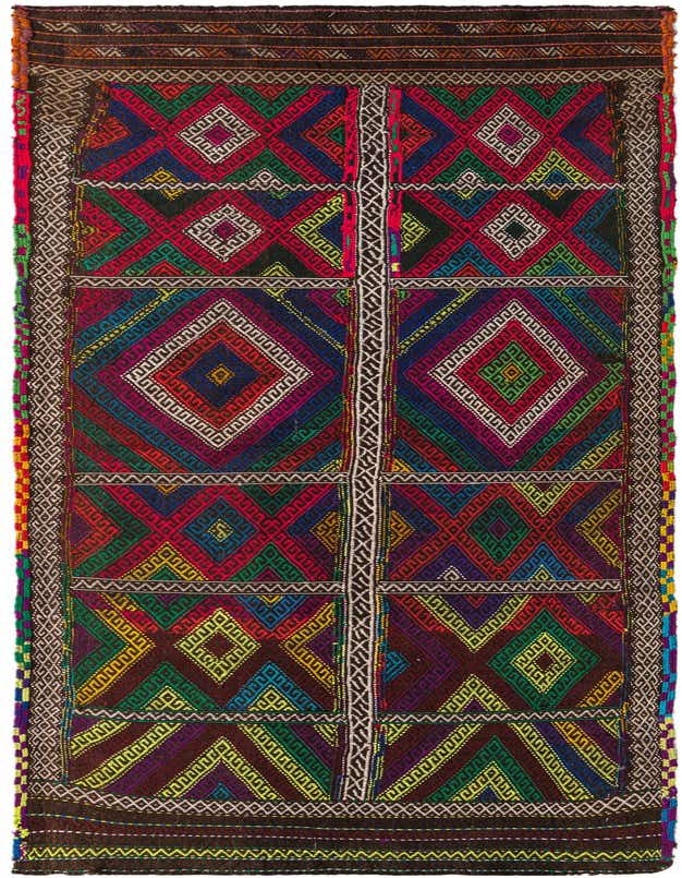 Primary image  2' 9 x 9' 6  Hand Woven Kilim Fars Wool Runner Rug