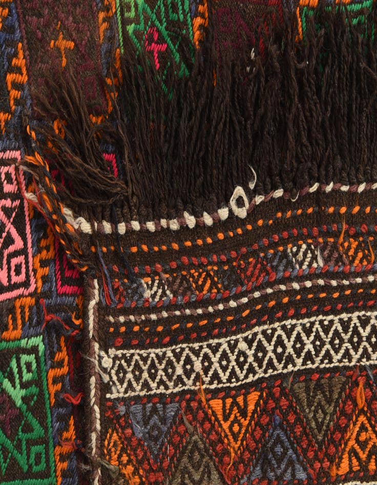 Detail image of  2' 7 x 9' 2  Hand Woven Kilim Fars Wool Runner Rug