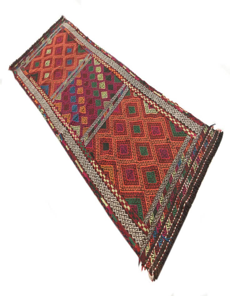 Detail image of  2' 8 x 8' 5  Hand Woven Kilim Fars Wool Runner Rug