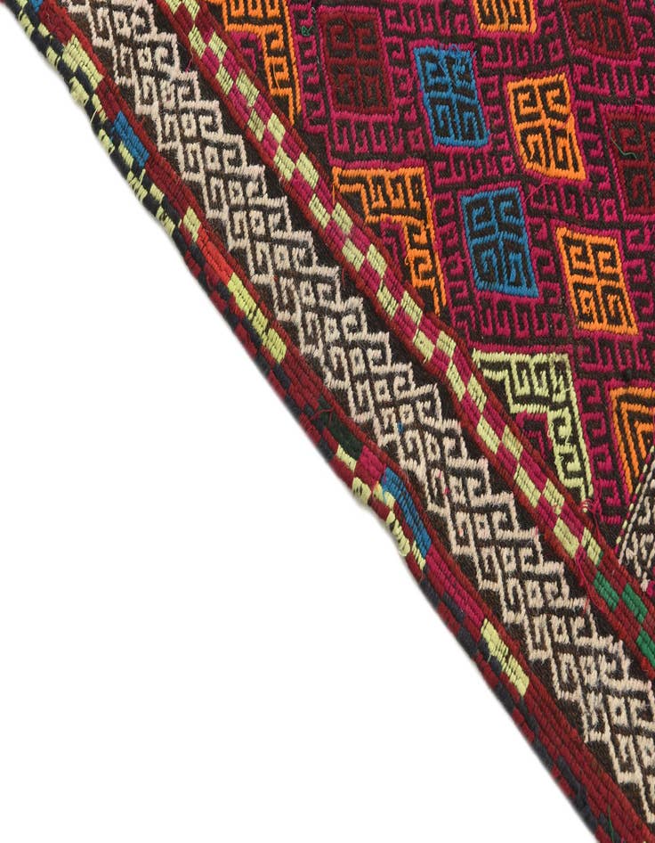 Detail image of  2' 8 x 8' 5  Hand Woven Kilim Fars Wool Runner Rug