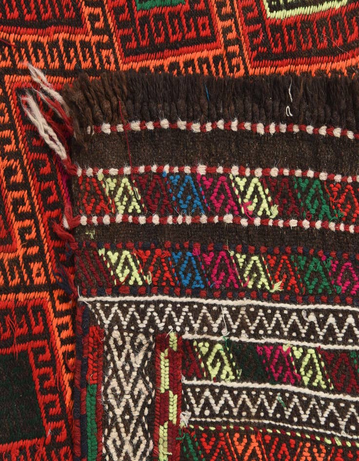 Detail image of  2' 8 x 8' 5  Hand Woven Kilim Fars Wool Runner Rug