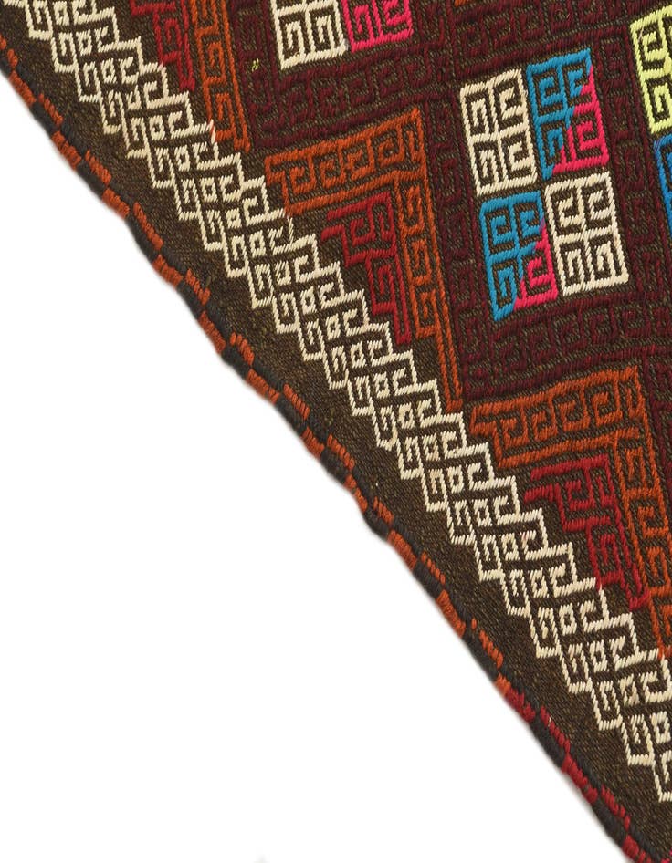 Detail image of  2' 5 x 10' 1  Hand Woven Kilim Fars Wool Runner Rug