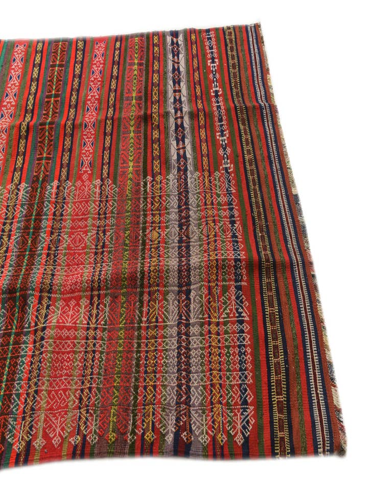 Detail image of  4' 3 x 10'  Hand Woven Kilim Fars Wool Runner Rug