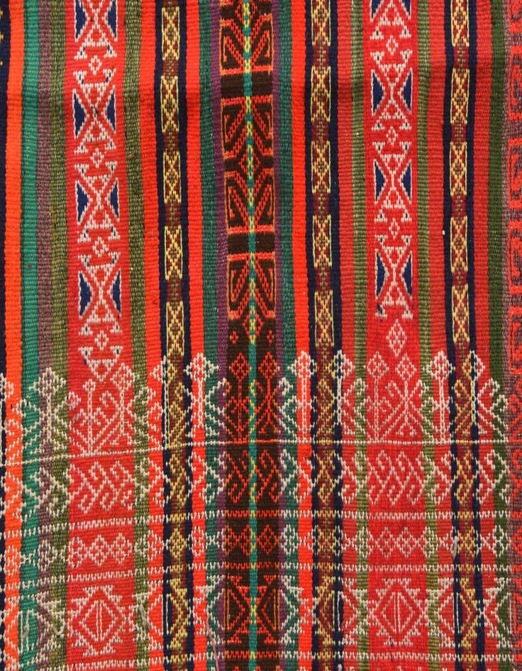 Detail image of  4' 3 x 10'  Hand Woven Kilim Fars Wool Runner Rug