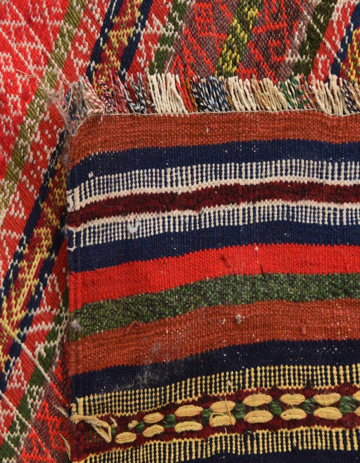 Detail image of  4' 3 x 10'  Hand Woven Kilim Fars Wool Runner Rug