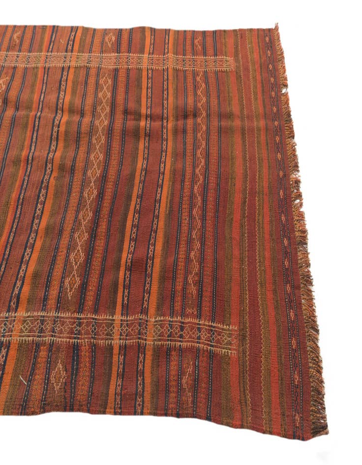 Detail image of  4' 5 x 11' 10  Hand Woven Kilim Fars Wool Runner Rug