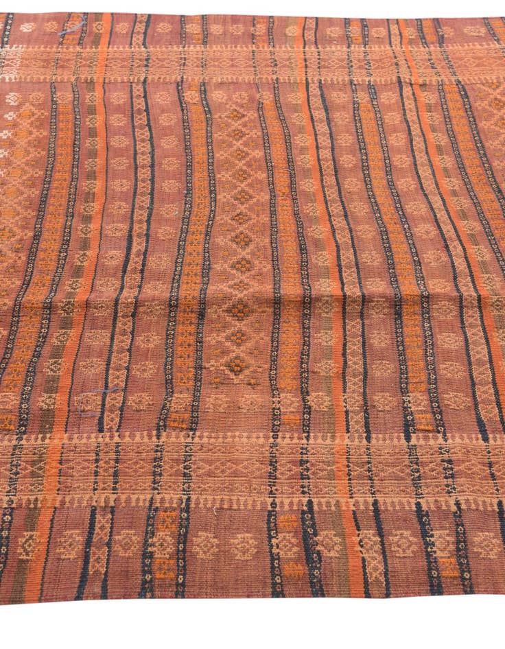 Detail image of  4' 6 x 13'  Hand Woven Kilim Fars Wool Runner Rug