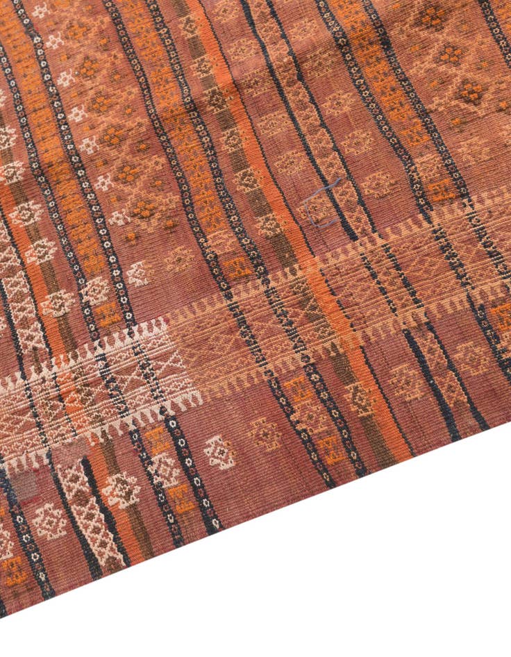 Detail image of  4' 6 x 13'  Hand Woven Kilim Fars Wool Runner Rug
