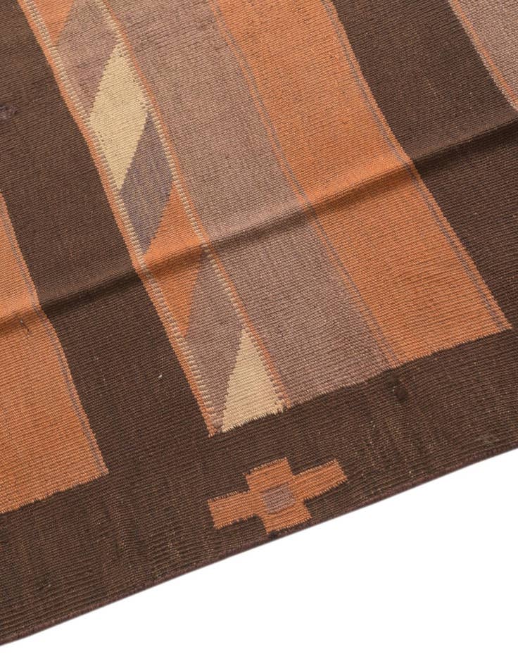 Detail image of  4' 2 x 11' 9  Hand Woven Kilim Fars Wool Runner Rug