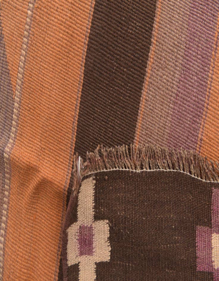 Detail image of  4' 2 x 11' 9  Hand Woven Kilim Fars Wool Runner Rug